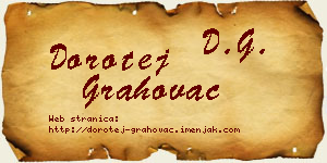 Dorotej Grahovac vizit kartica